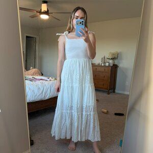 Zara White Eyelet Dress